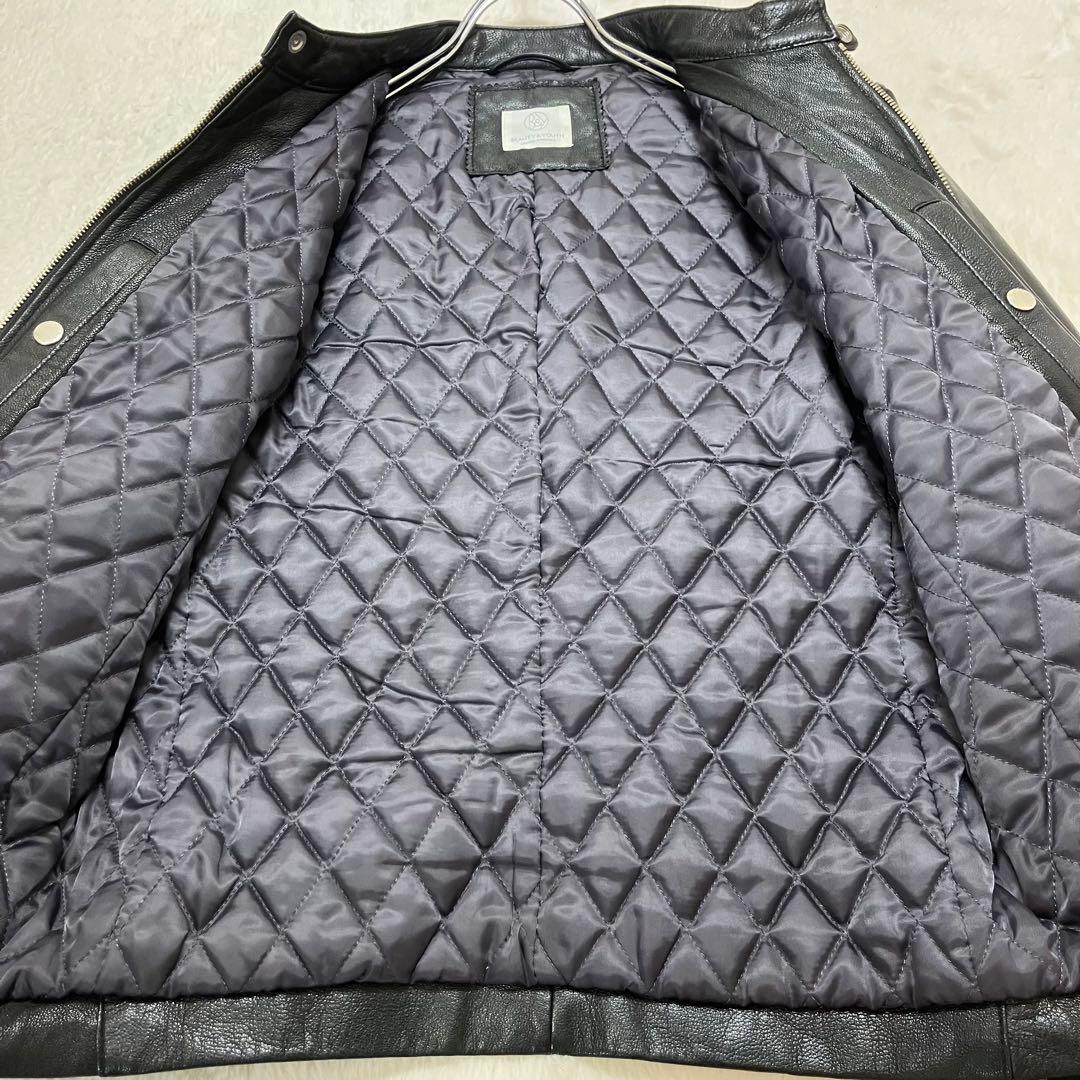 美品✨ユナイテッドアローズ やぎ革 ゴート レザージャケット 裏地キルティング