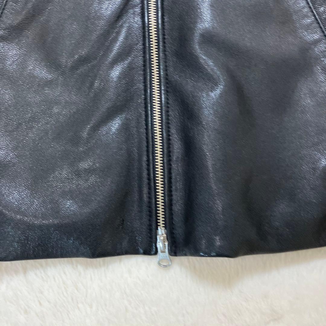 美品✨ユナイテッドアローズ やぎ革 ゴート レザージャケット 裏地キルティング