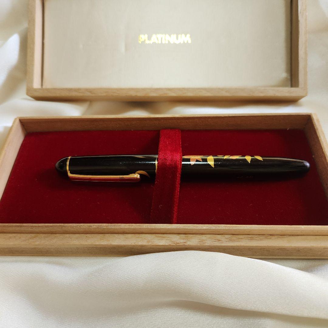 プラチナ URUSHI MAKI-E #3776 14K 中　蒔絵　京雲　桔梗？