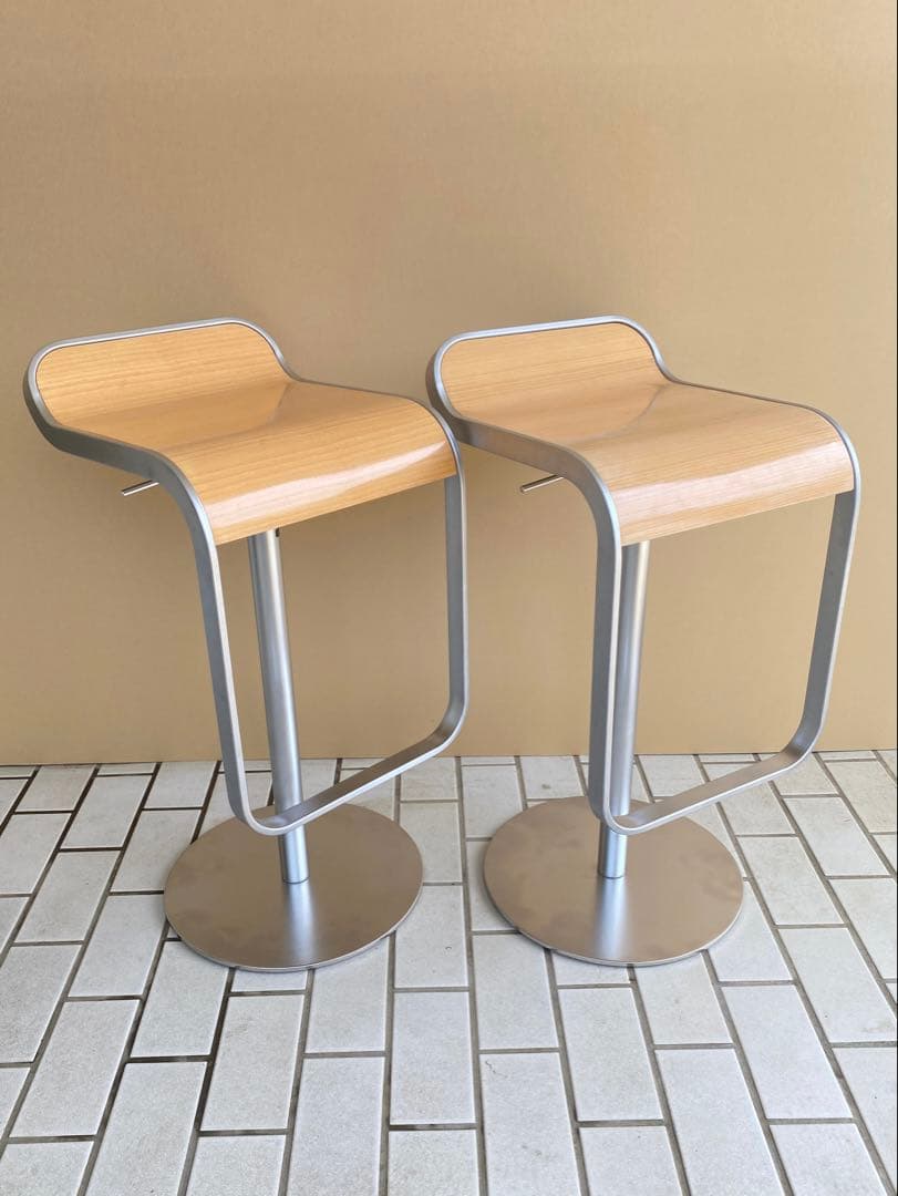 ラパルマ　LEM 昇降式 ハイスツール カウンターチェア　2脚セット