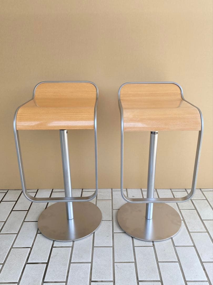 ラパルマ　LEM 昇降式 ハイスツール カウンターチェア　2脚セット