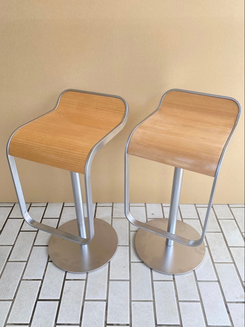 ラパルマ　LEM 昇降式 ハイスツール カウンターチェア　2脚セット