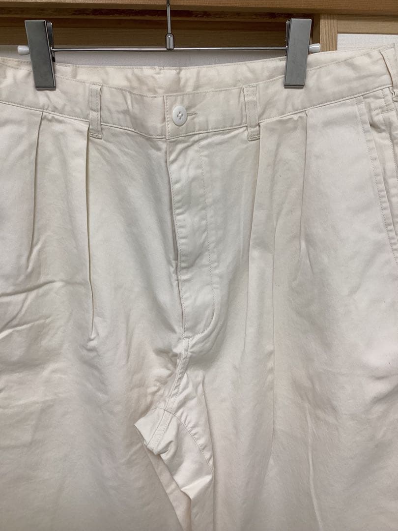 Beams SSZ BILL CHINO PANTS ホワイト Lサイズ
