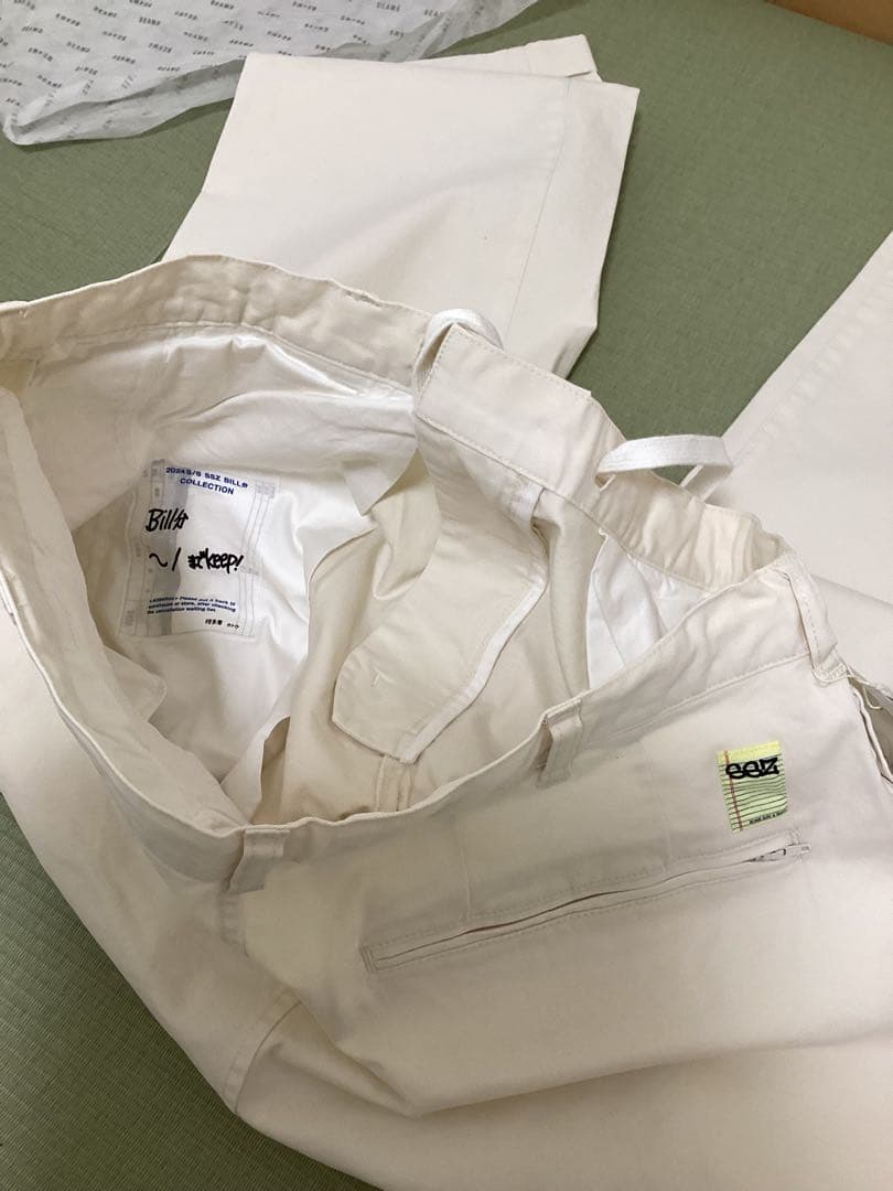 Beams SSZ BILL CHINO PANTS ホワイト Lサイズ