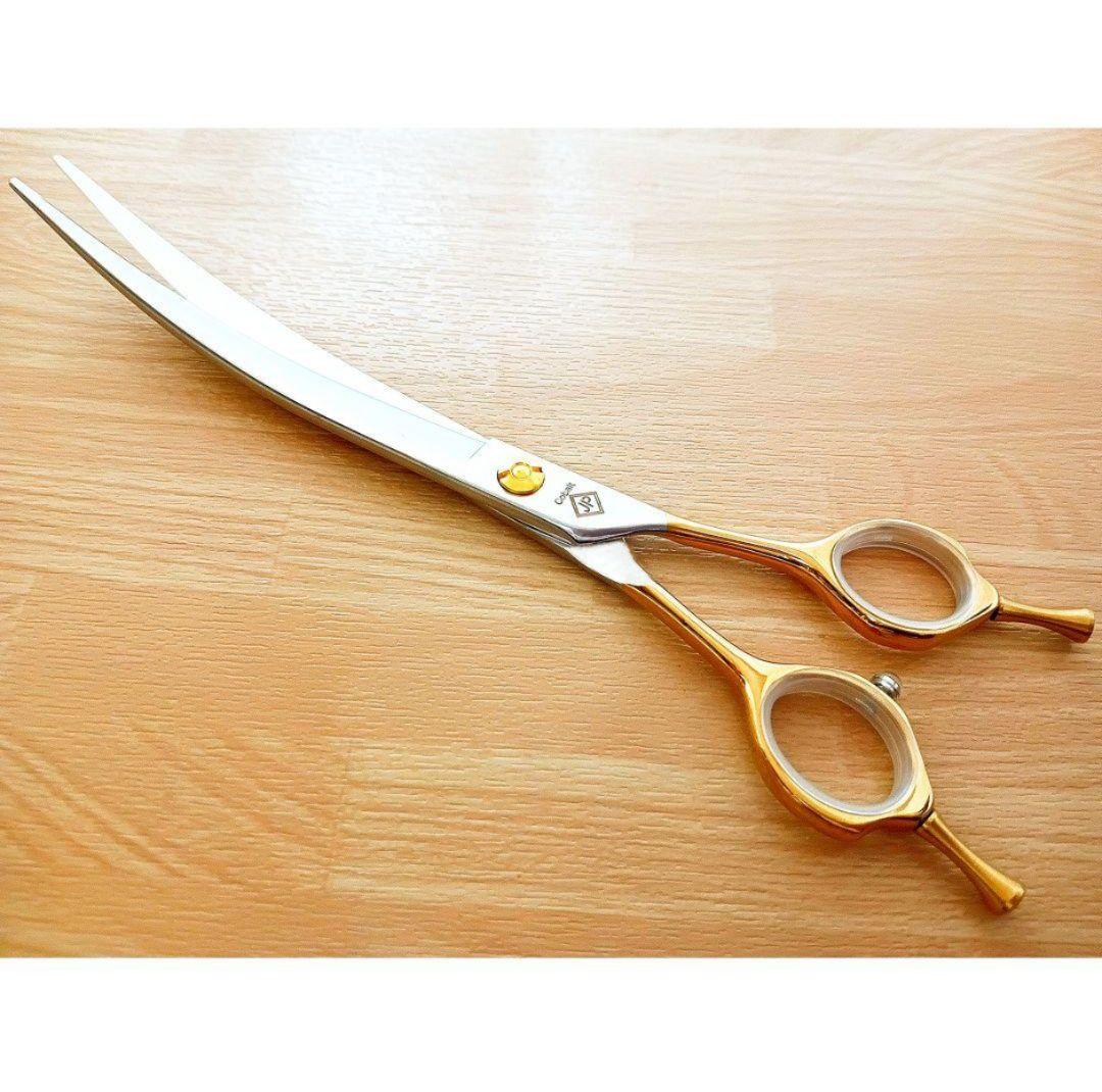 7.5inch切れ味抜群カーブシザートリミングトリマーペット&ママミングも◎