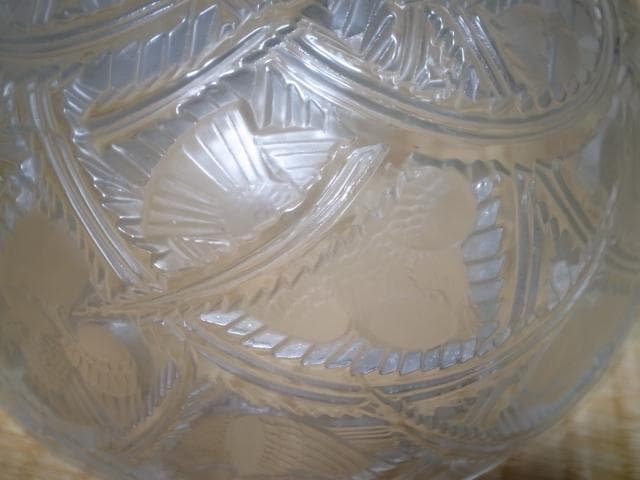 ●希少 1933年製！ルネラリック 小鳥と葉っぱの装飾『パンソン』 ボウル皿