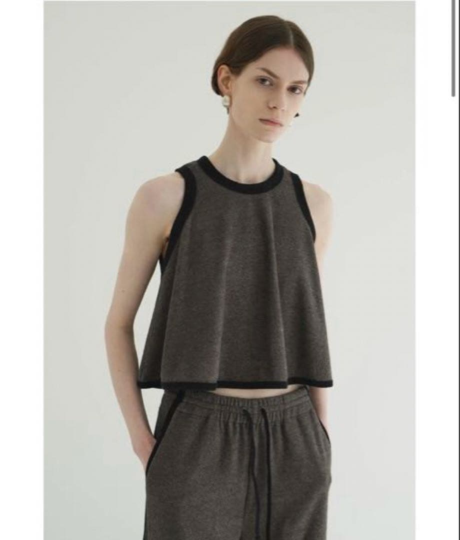 CLANE PILE FLARE TANK TOPS ブラウン サイズ1