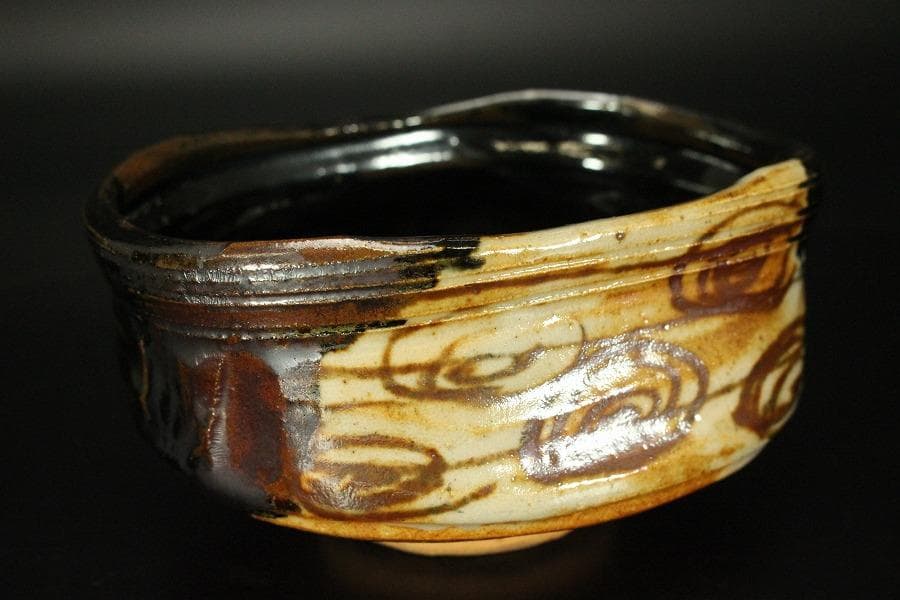 茶道具 織部茶碗 瑞光窯 煎茶 箱入 446