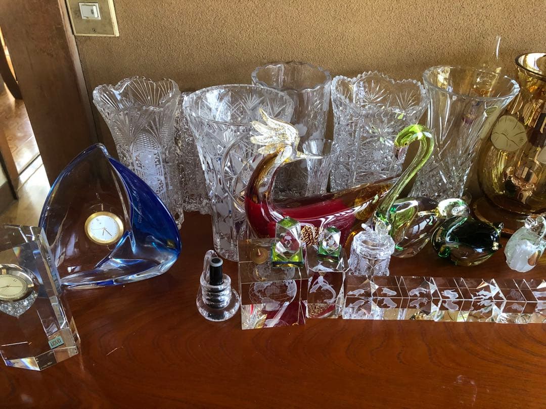 花瓶と置物　マイセン　ボヘミアグラス　ジブリ　干支　時計