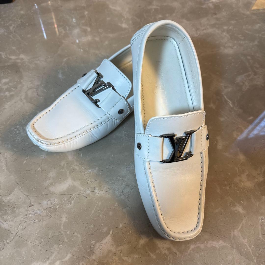 Louis Vuitton ホワイト ドライビィングシューズ　6 1/2