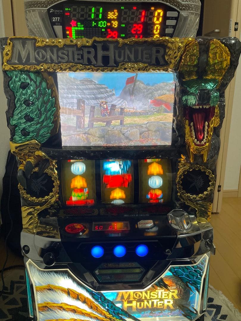 送料込 中古 モンハン 月下雷鳴 スロット データカウンター付き