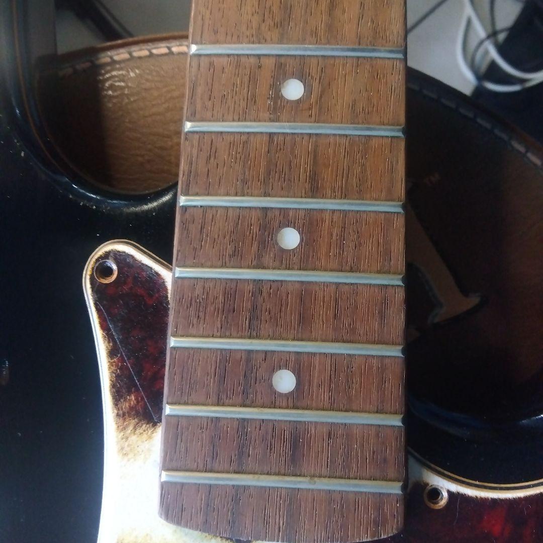 あ*ら様 カスタムエレキベース ブラック/ブラウン！ジャンク…