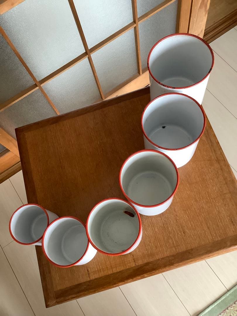 ベルギー　アンティーク　ホーロー　キャニスターセット　①