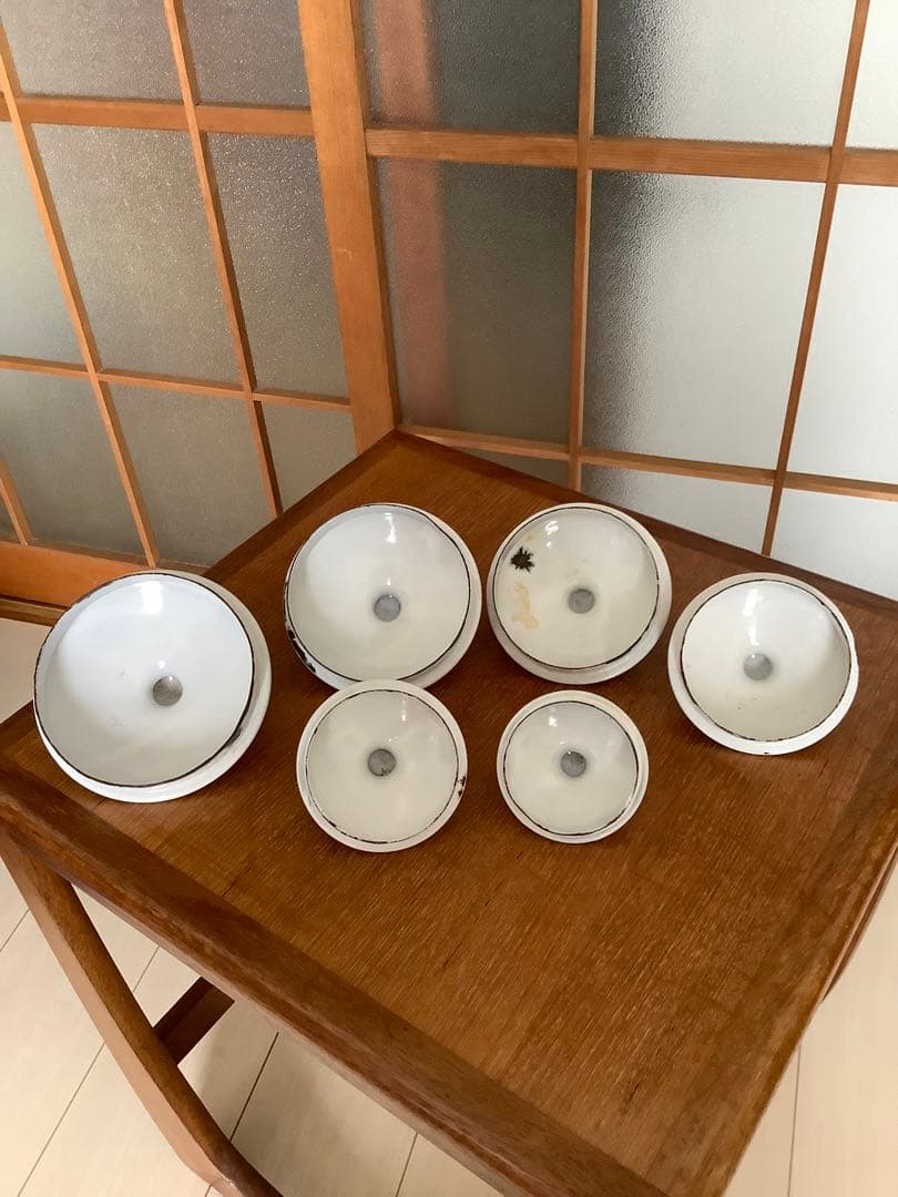 ベルギー　アンティーク　ホーロー　キャニスターセット　①