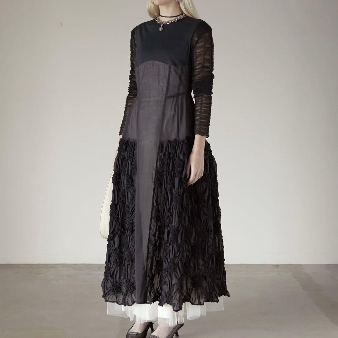 新品タグ付き　プランクプロジェクト　フラワーシャーリングパネルワンピース