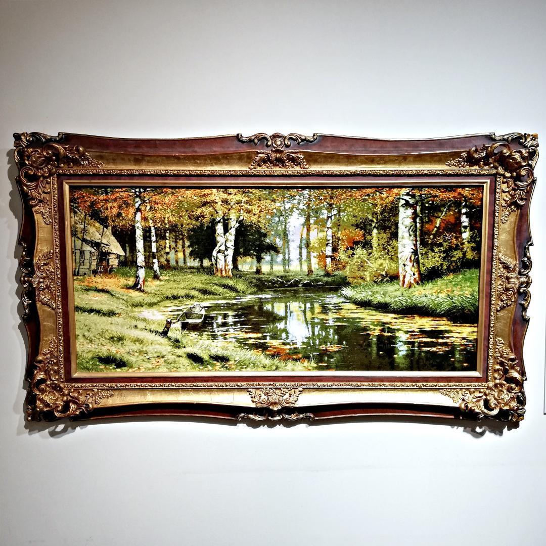 新春初売りセール▼ペルシャ絨毯 額装 タブリーズ 「水辺」