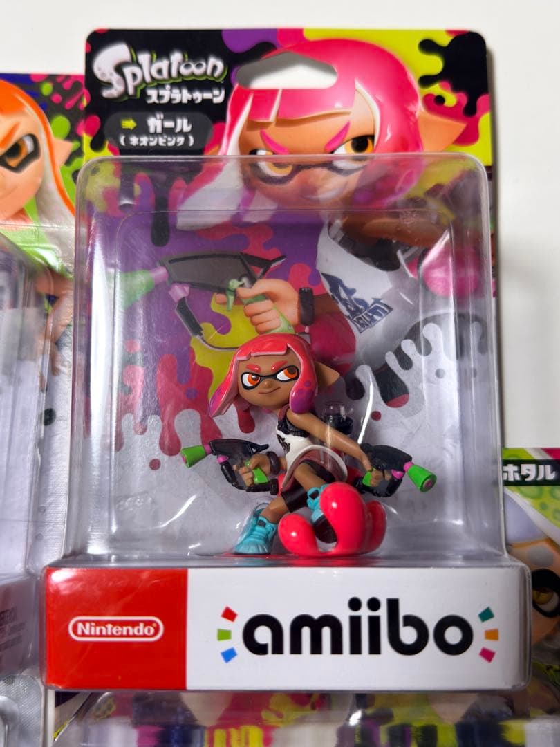 スプラトゥーン アミーボ ヒメ ガール ネオンピンク アオリ/ホタル 4点セット