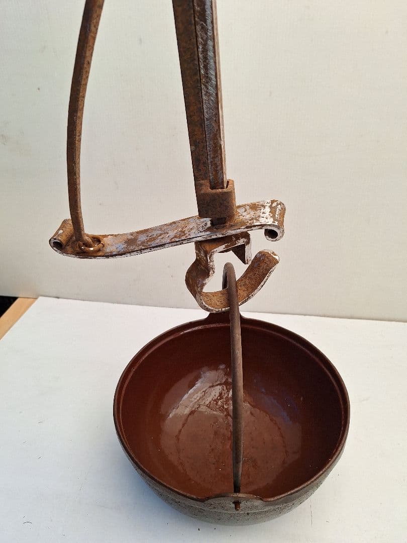 自在鉤　囲炉裏道具　アンティーク　鉄鉤　鉄鍋　引き取り専用