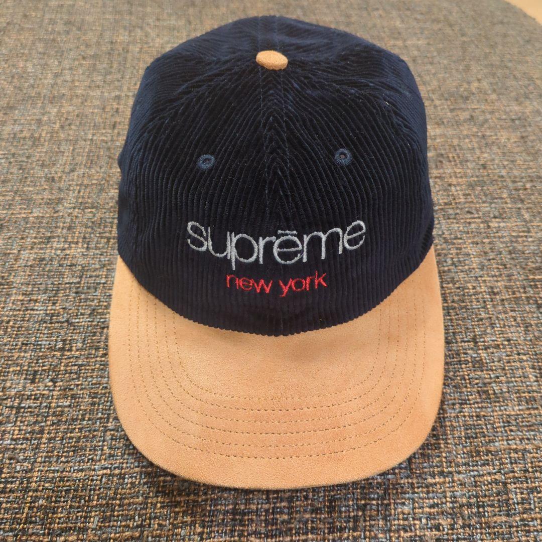 ※[サボテン]Supreme コーデュロイ ベースボールキャップ ネイビー