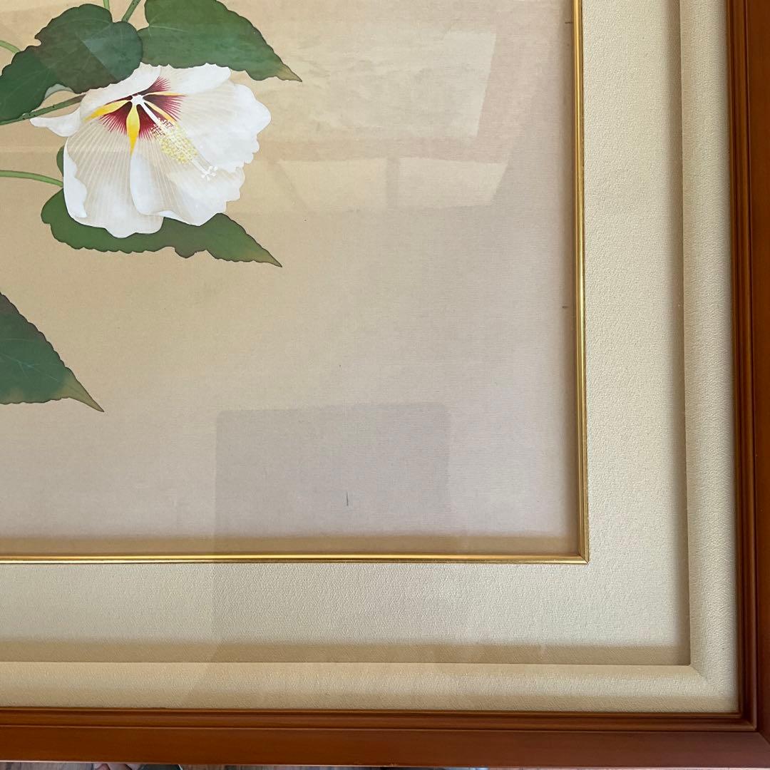 日本画　徳岡神泉作　花　10号　絹本