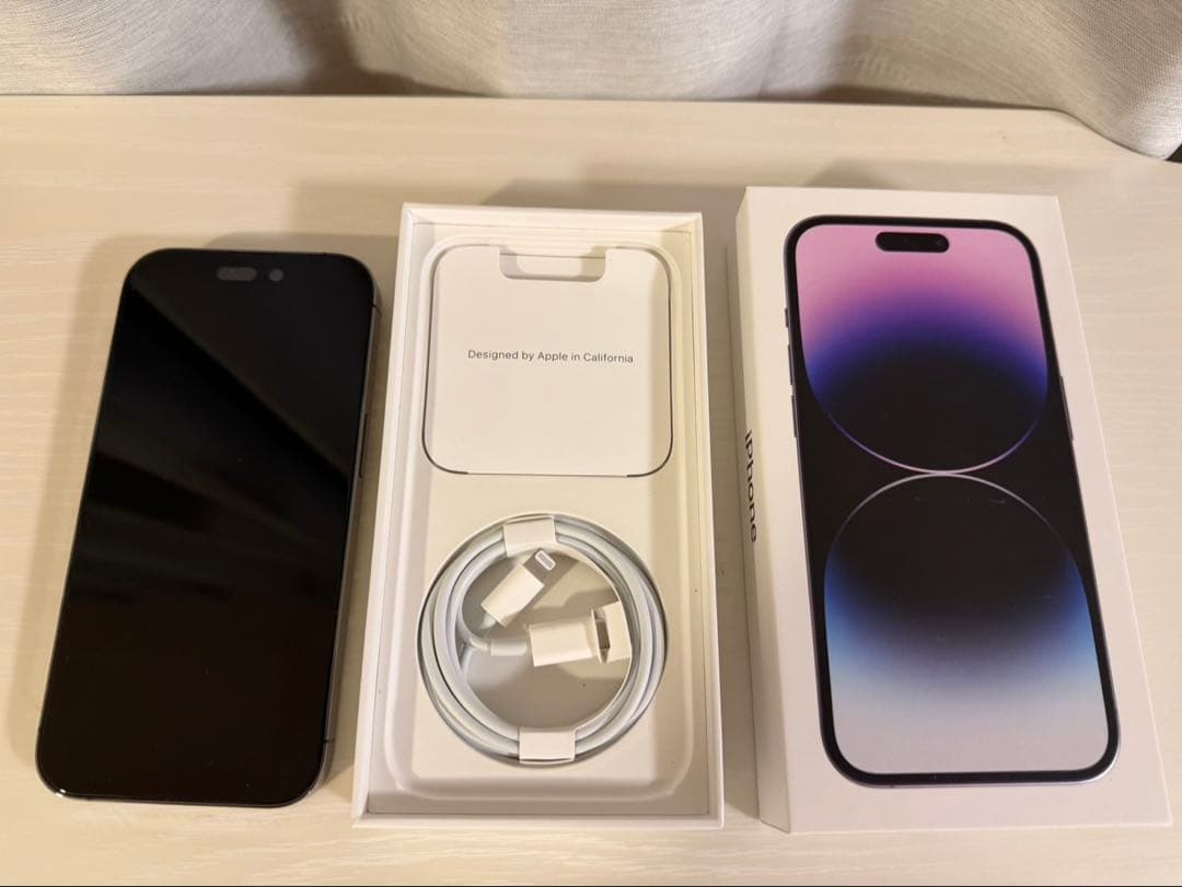 美品★iPhone 14 Pro 256GB ディープパープル SIMフリー