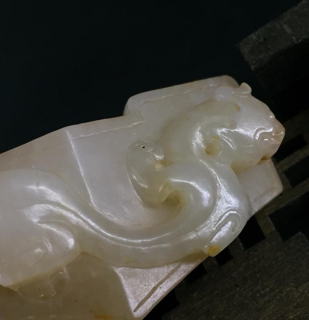 漢代 玉剣飾-剣格 古玉和田玉 中国美術装身具 骨董工芸品収蔵品