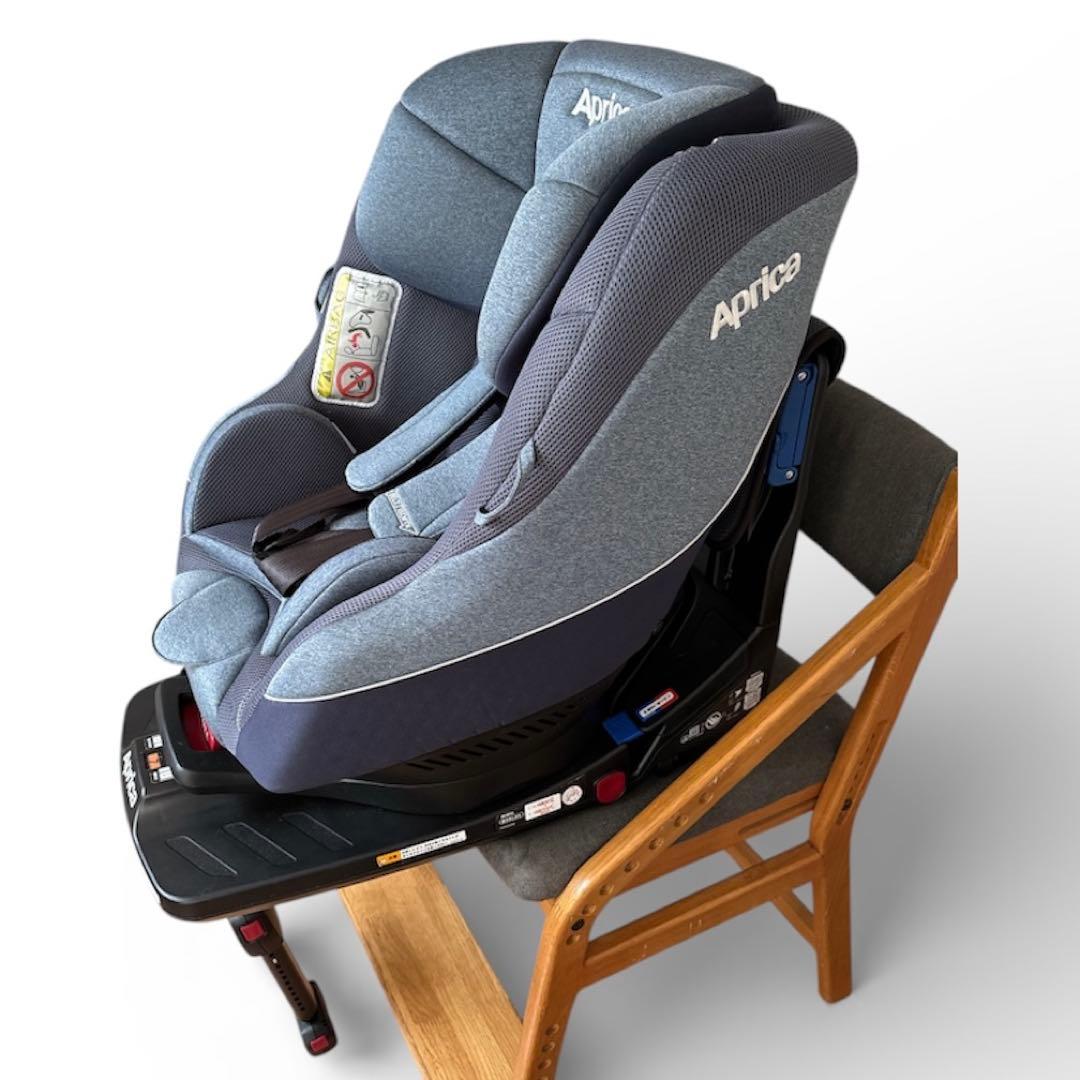 美品✨Aprica クルリラAD チャイルドシート ISOFIX ネイビー