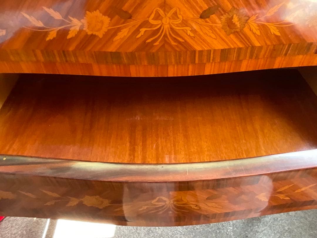 木製装飾チェスト 3段　猫脚　イタリア