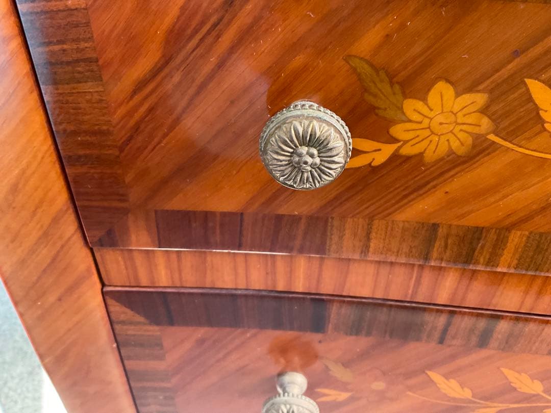 木製装飾チェスト 3段　猫脚　イタリア