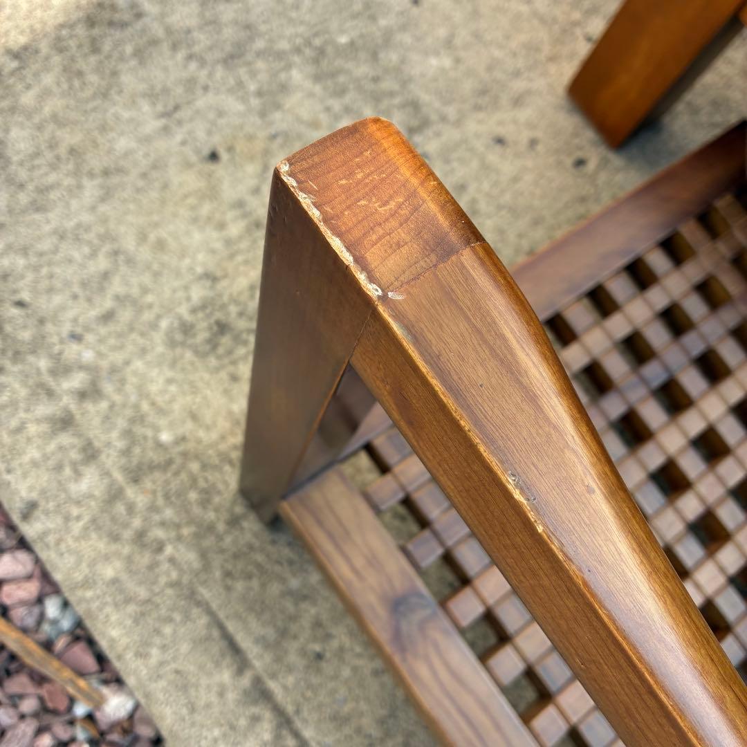 ローテーブル　ローチェア2脚セット　コーヒーテーブル　アンティーク　アジアン