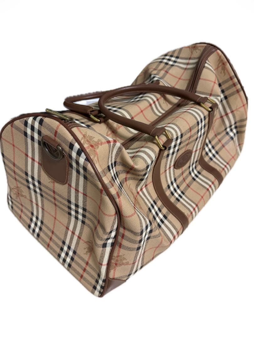 Burberrys バーバリー ノバチェック レザー ボストンバッグ PVC