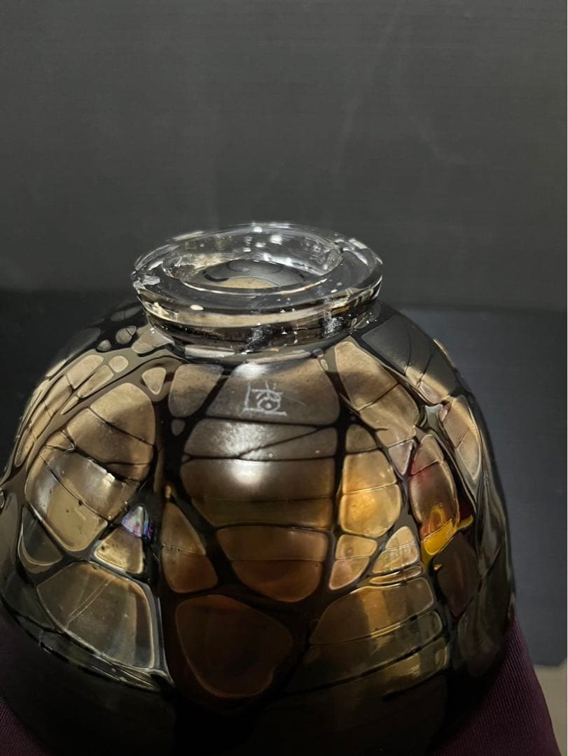 吉野晃司　ガラス茶碗　義山茶碗