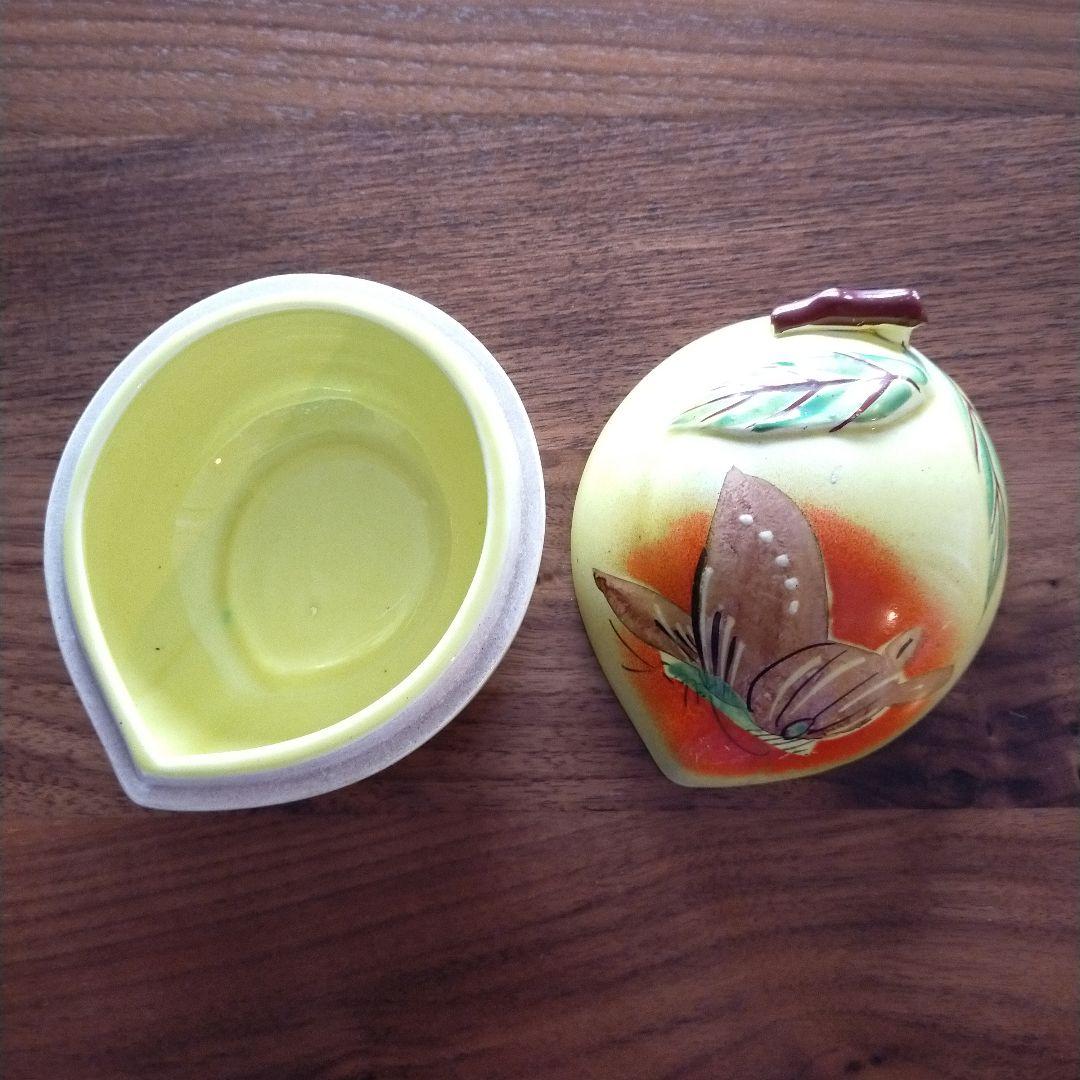 珉平焼　淡路焼　アンティーク　骨董　小物入れ　香合