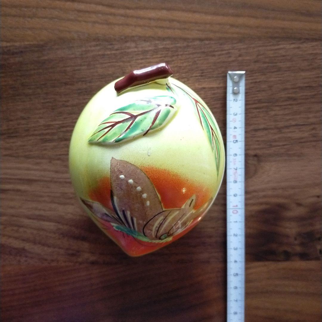 珉平焼　淡路焼　アンティーク　骨董　小物入れ　香合