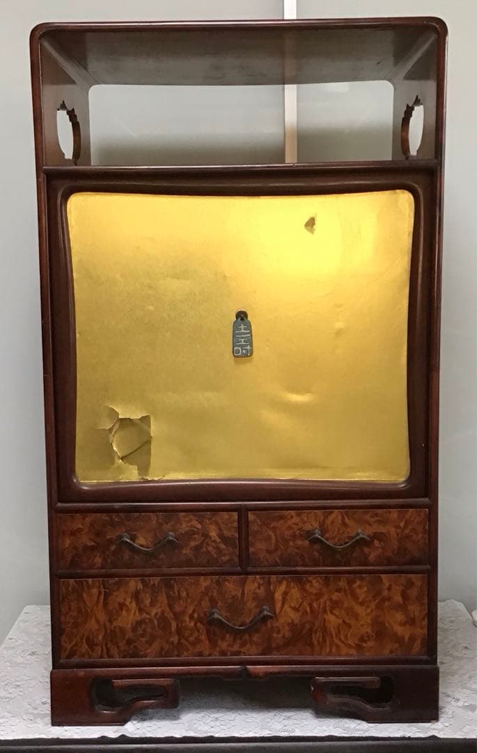 棚　茶棚　銘木　家具　金戸