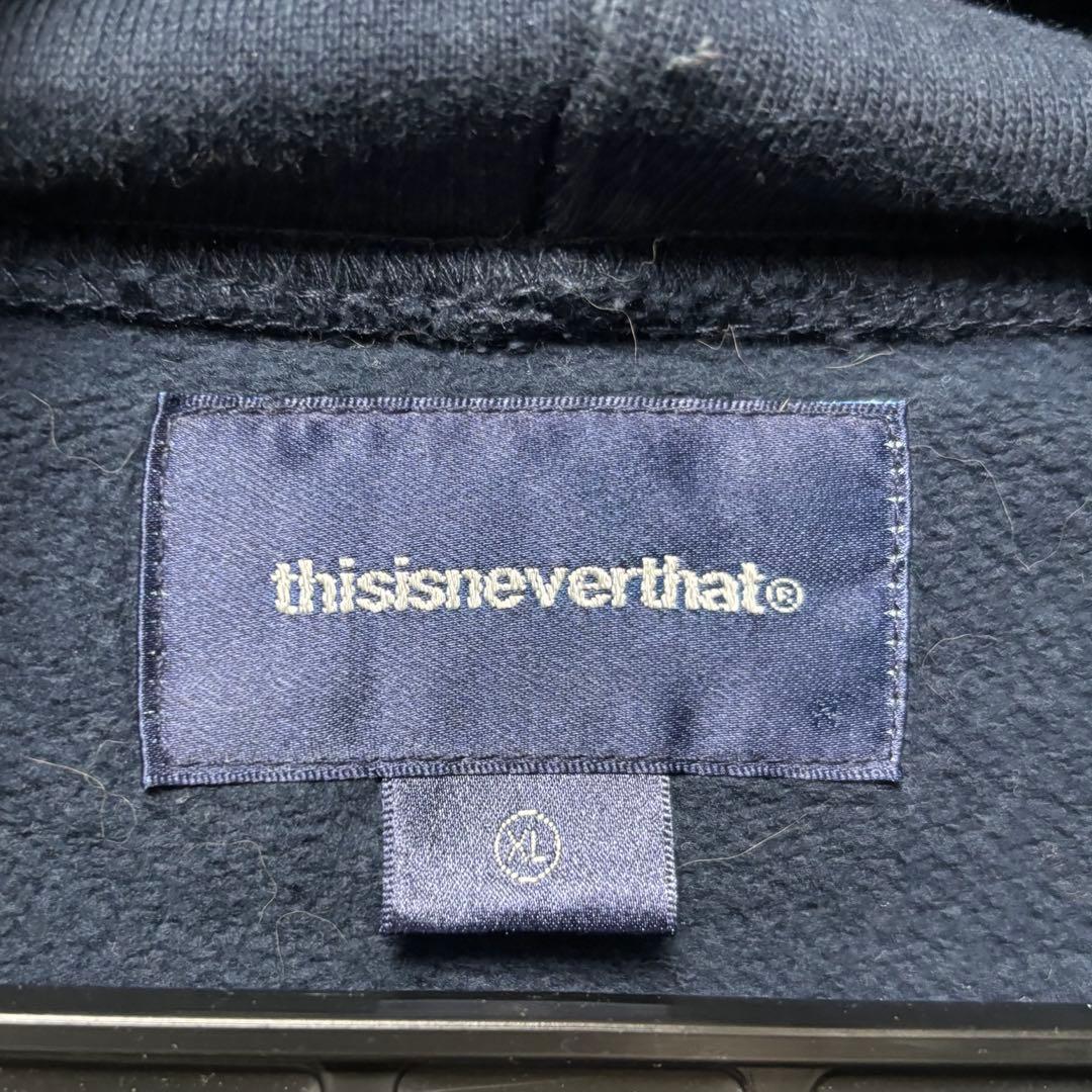 超美品 thisisneverthat 正規品 ネイビー パーカー　XL