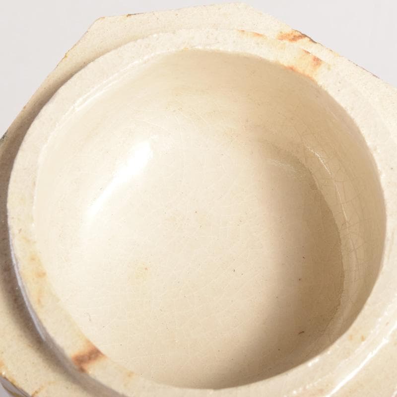 茶道具　山崎窯　浅野紫仙造　乾山写　紅白梅図　香合　共布共箱　V　8302