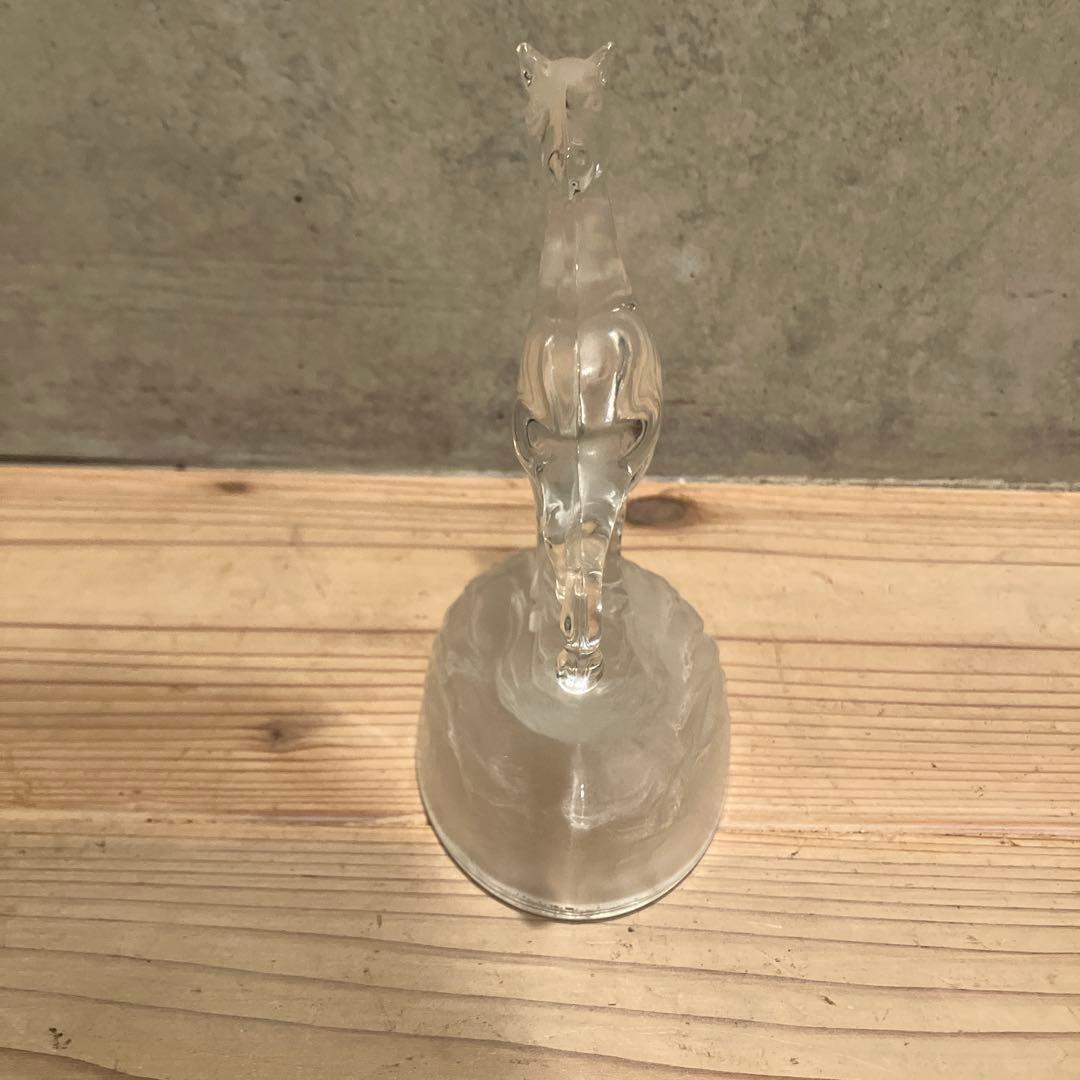 美品 ヴィンテージ ガラス 馬　りんご 置物 オブジェ ずっしり　クリスタル