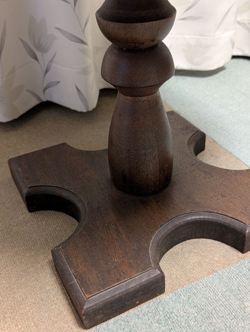 古家具　民芸家具　木製　木彫り　サイドテーブル　花台