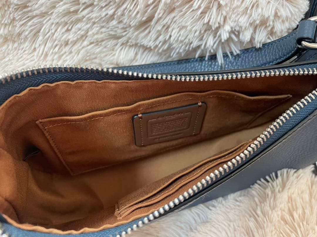 COACH ショルダーバッグ 2way ハンドバッグ ネイビー