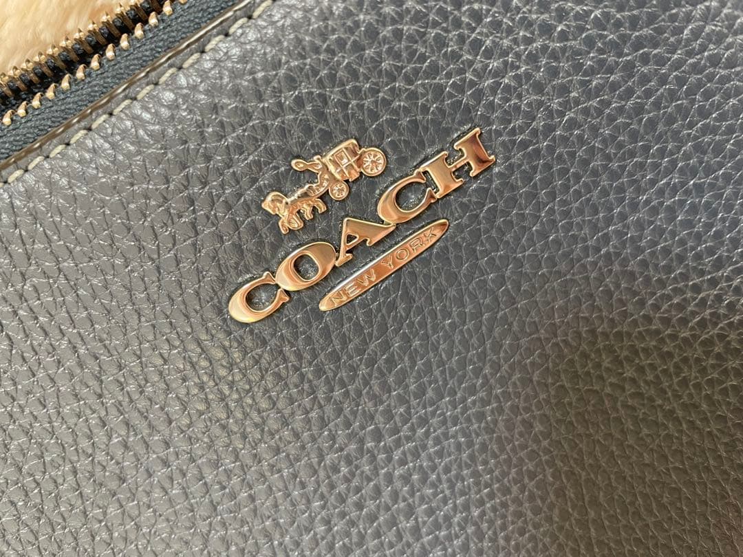 COACH ショルダーバッグ 2way ハンドバッグ ネイビー