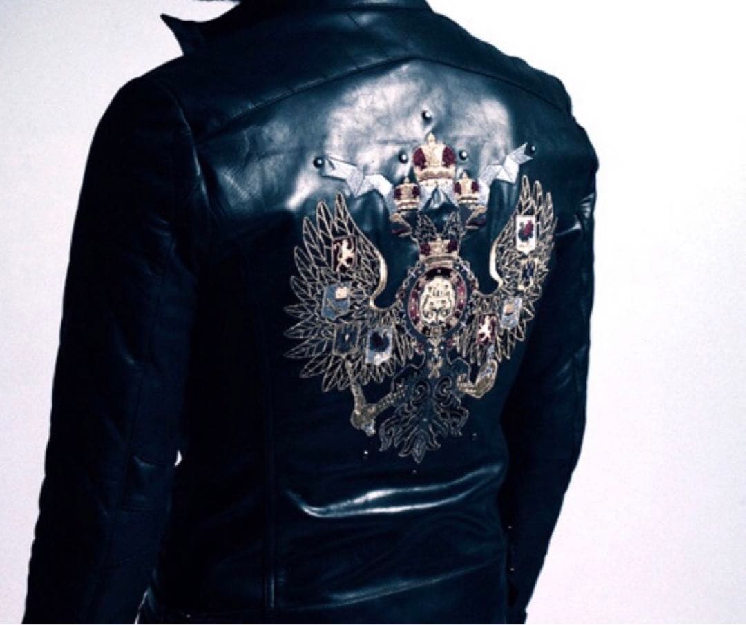 galaabend 刺繍　ライダース　シングル　ブラック　dior homme