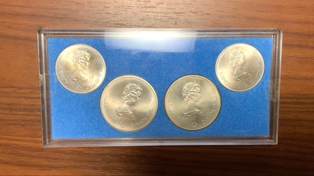 1976年モントリオールオリンピックの銀製記念硬貨4枚セット コレクション用