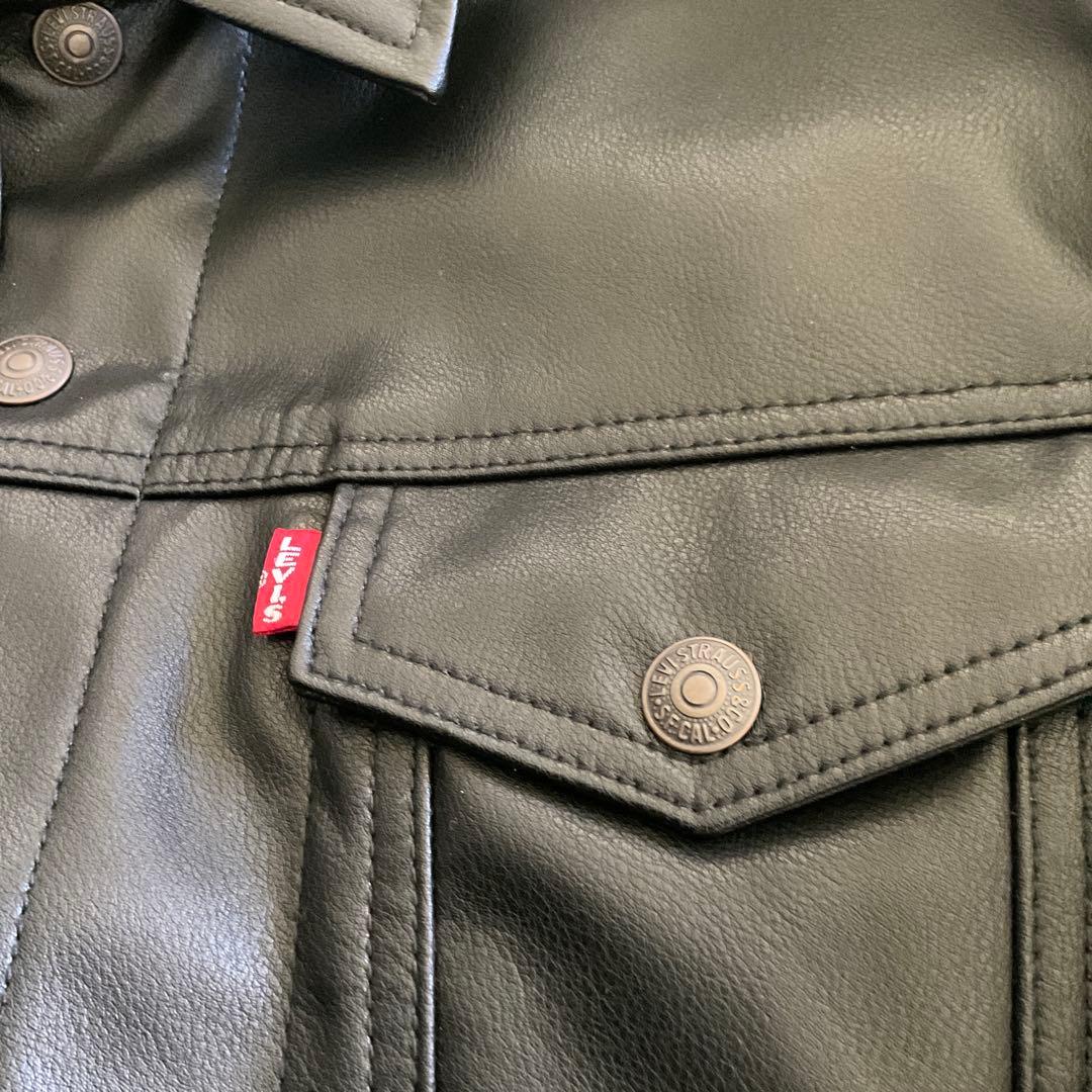 サイズM リーバイス　プレミアム　レザートラッカージャケット　完売品