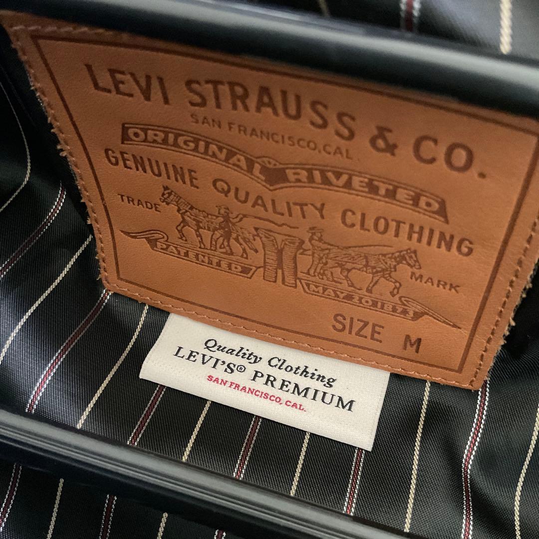 サイズM リーバイス　プレミアム　レザートラッカージャケット　完売品