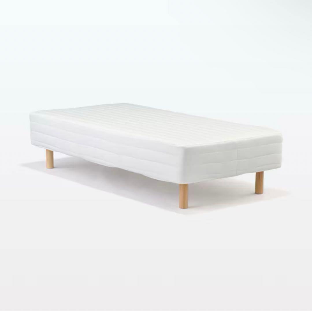 【美品】匿名配送　無印　脚付きマットレス　セミダブル　（脚別売り）