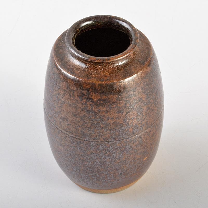 茶道具　備前焼　肩衝茶入　仕覆・箱付　V　6671