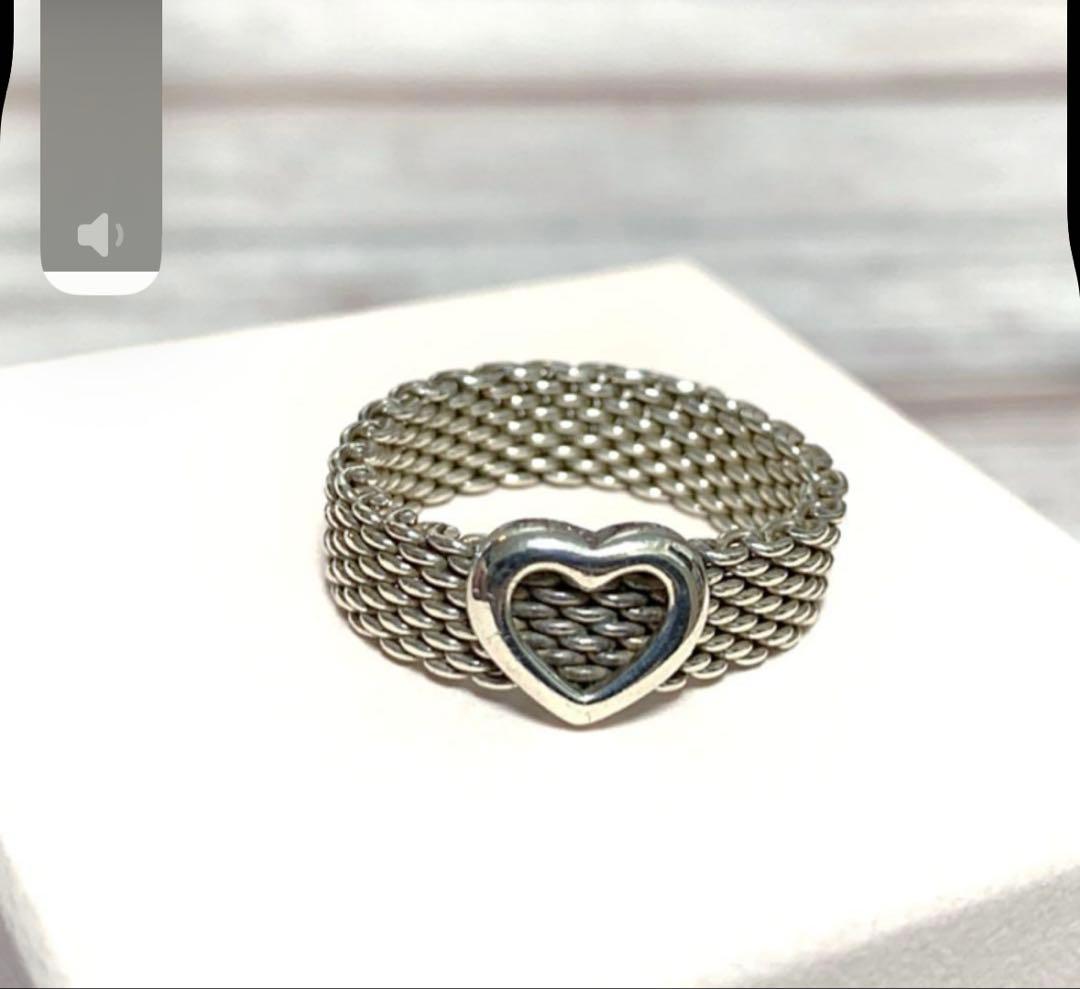 TIFFANY & Co. サマセットメッシュ ハートSVリング