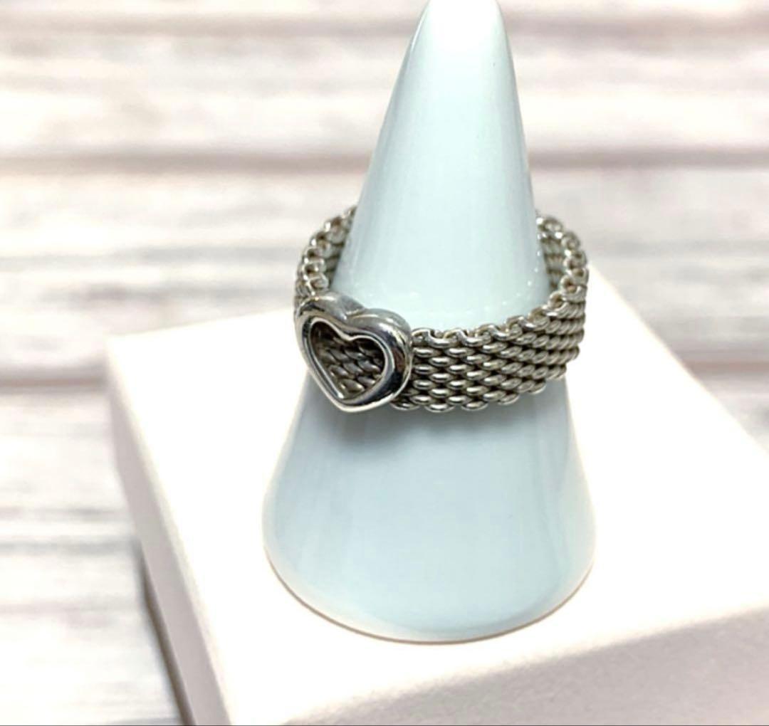 TIFFANY & Co. サマセットメッシュ ハートSVリング