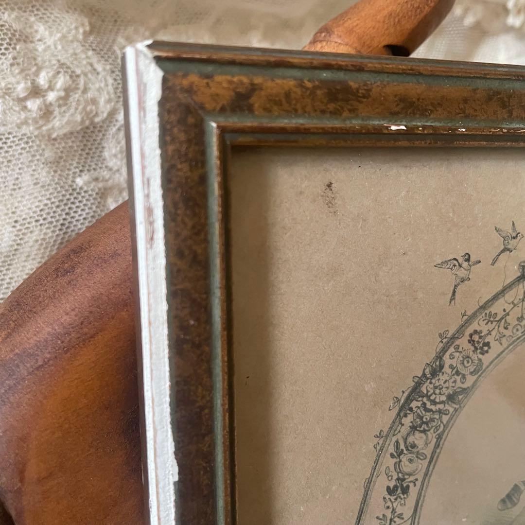 アンティーク女性の肖像画フレーム